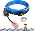 80ft Heat Tape for Water Pipes with Thermostat, for Pipe Freeze Protection, Self-Regulating Heating Cable, Keeps Water Flowing at -40°F, 120V,5W/ft,Pipe Heater for Home,Roof,Outdoor