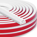 40Ft EPDM Rubber Weather Stripping Door Seal, Self-Adhesive Rubber Window Seal – Soundproof Weather Stripping Door Seal Strip for Doors & Windows(White)