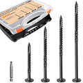 #14 Heavy-Duty Wood Screws Assortment Kit, 360Pcs Star Drive Decking Wood Screws, Rust Resistant Timber Screws for Log/Landscaping Wood (2-7/8",4-1/2",6",8")