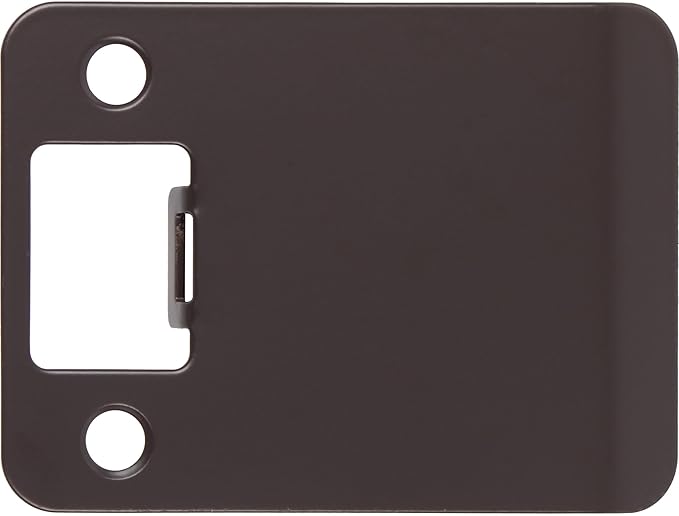 Round Corner Extended Lip Strike Plate, 2-1/4" x 2-1/2", (3" Overall Length), Oil-Rubbed Bronze by Stone Harbor Hardware