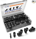 60pcs 1/4" Push to Connect Fittings, 1/4 inch OD Air Hose Tubing Air Line Fittings Pneumatic Quick Connects Kit (Tee, Straights, Elbows, Splitters,Plugs)