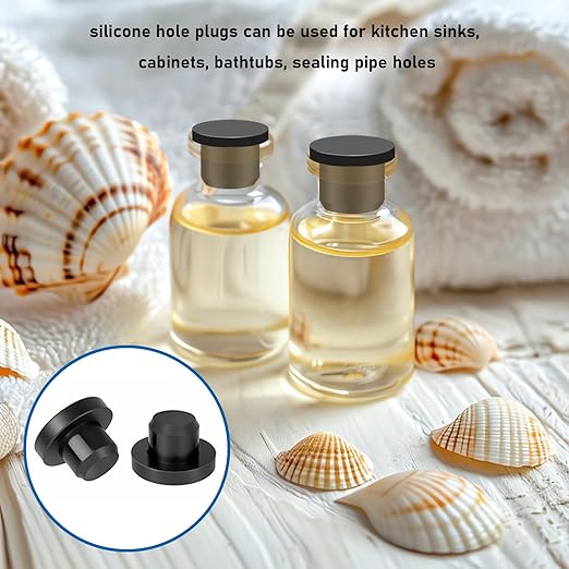 70Pcs 16 Sizes Solid Rubber Stoppe & Silicone Hole Plug Assortment Kit Flexible Rubber Stoppers Waterproof Sealing Plugs for Kitchens, Flask, Plug Holes, Bathtub