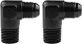 EVIL ENERGY 8AN to 1/2" NPT Male 90 Degree Fitting Adapter Aluminum 2PCS