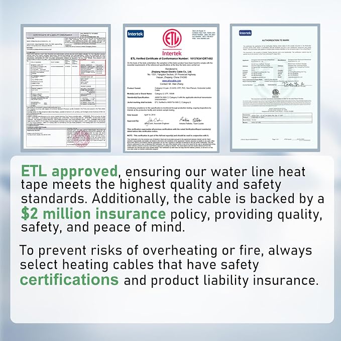 HEATIT Heat Tape for Water Pipes, Self-Regulating Heat Tape for Metal And Plastic Home Pipes, Outdoor Heater For Pipes ETL Certified 120 V 28FT