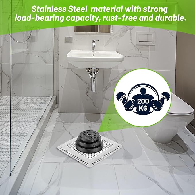 Shower Drain Hair Catcher,Shower Drain Cover Hair Catcher Shower Drain Strainer for Bathroom Floor,Square Shower Hair Drain Catcher to Keep Away from Clogged Drain-No Rust!