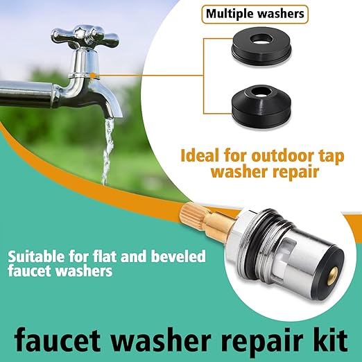 28 Size 650 Pcs Faucet Rubber Washers Kit and SAE O Ring Assortment Set for Assorted Plumbing Faucet Sealing Repair