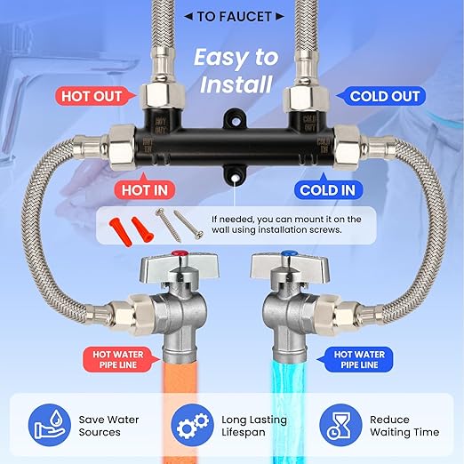 Upgraded 595926 Sensor Valve: Copper & Electrophoretic Coated - Fit for 500800/500805, Comfort Series Instant Hot Water Pump System 367010 Thermal Bypass Bridge Valve