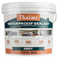 Polyurethane Waterproof Sealant 175 oz, Light Grey Professional Coating for Roofs, Concretes, Gutters | Fix Leaks & Cracks | Indoor and Outdoor Use