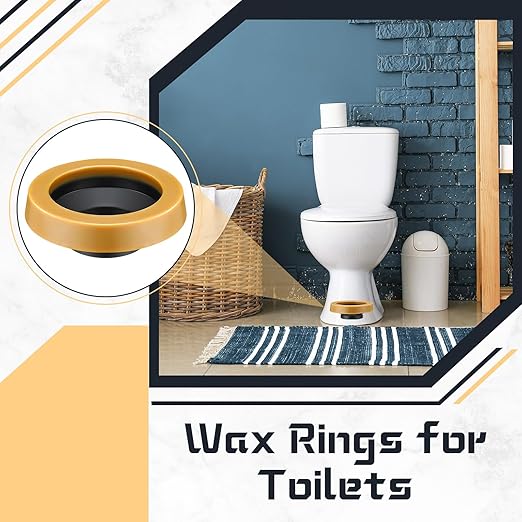 Marsui 60 Pcs Toilet Wax Ring Kit Include Retainer Washers and Thick Flange Closet Bolts Bolt Cap Fits 3" and 4" Waste Lines for Toilet Gas Odor Watertight Sealing(Regular Version,1 Inch)
