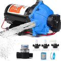 [Upgraded Version] 12V DC RV Fresh Water Pump, 7GPM 70PSI, Five Chamber Self-Priming Diaphragm Pump with Heavy Duty Pressure Switch & Strainer for RV, Marine, Yacht, Caravan, Camper
