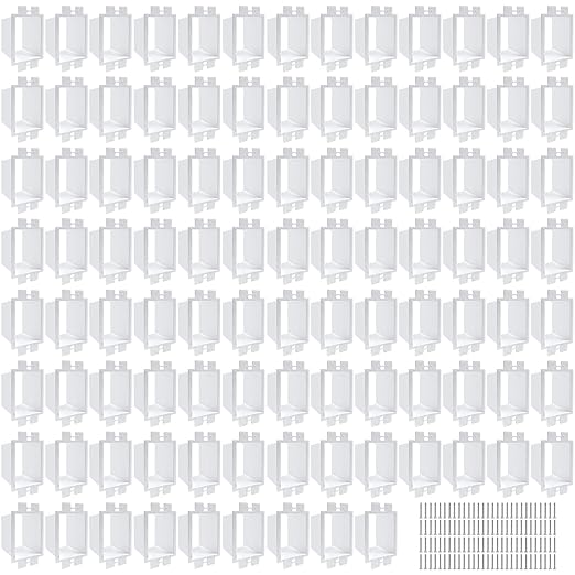 100PCS BE1-2 Electrical Outlet Box Extenders with 200PCS Screws, (1-Gang)Electrical Power Outlet Box Extender，Single Gang Box Extender Electric Box Extender 1 Gang Power Switch Receptacles Accessories
