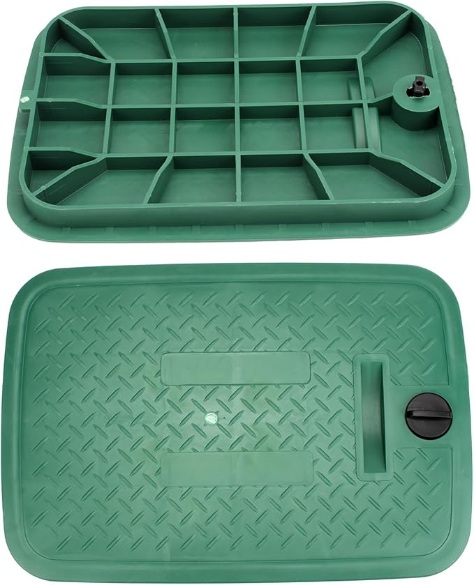 1 Pcs 12x17 Inches Rectangle Valve Box Cover Lid Replacement for Outdoor Green Sprinkler System Irrigation Control Water System Lawn (12x17 in)