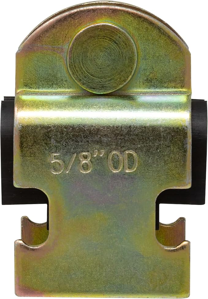 Rubber Cushion Strut Clamp 1/2" NOM (5/8" OD) for Mounting Copper Piping, PEX Pipe, CVPC Tubing to Strut Channels [5 Pack]