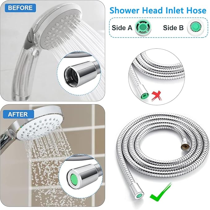 2 Sets 7 Shower Flow Reducer Limiter Set, Water Flow Saver Adapter 1/2 Inch Flow Restrictor, Control Valve for Fixed Shower Head Handheld Shower 1.2/1.5/1.8/2/ 2.2/2.5 GPM