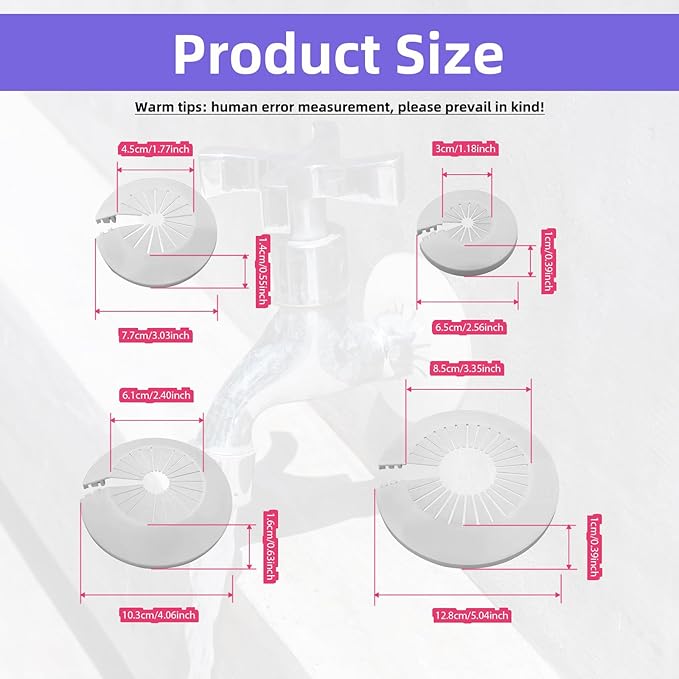 16Pcs Plumbing Cover Plates, Plastic Escutcheon Plate Flange Pipe Covers, Water Drain Line Cover for Water Tube Wall Decoration (（14-29mm, 14-45mm, 30-55mm, 50-78mm)