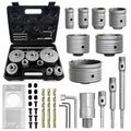 34PCS Concrete Hole Saw Kit,30/40/50/65/80/100/110mm Masonry Hole Saw, with SDS Plus Shank Drill Bit Sets, Masonry Hole Saw Tool Set for Concrete,Brick,Cement,Stone,Wall Drilling.