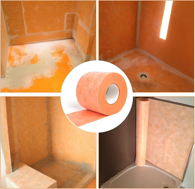 Professional Waterproof Membrane for Shower,5In x 100Ft(42 Sq Ft), Superior Waterproofing Solution for Bathroom, Kitchen,Saunas and Wet Areas