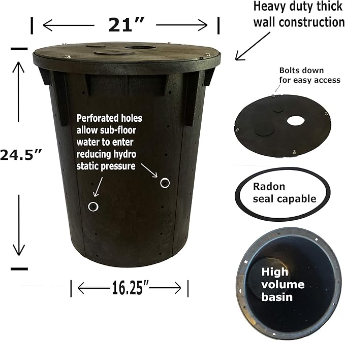 75 Ft - Complete Basement Waterproofing System. Includes, baseboard channel gutter panels, sump pump & basin, floor adhesive, caulk gun and all accessories. DIY System