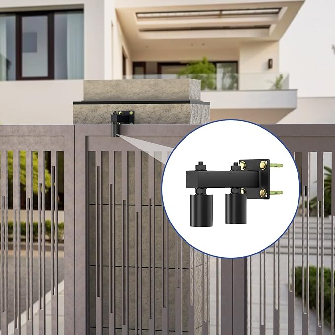 Adjustable Slide Gate Guide Roller,Heavy Duty 3" Thickening Sliding Gate Support Assembly, Iron Gate Guide Wheel Pulley, Adjustable Up to 4" for Sliding Rolling Gates