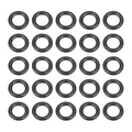HARFINGTON 50pcs Nitrile Rubber O-Rings 12mm OD 7.2mm ID 2.4mm Width Metric Buna-N NBR Sealing Gasket Plumbing Sealing Repair O Rings for Car Auto Vehicle Repair Faucet Air Gas