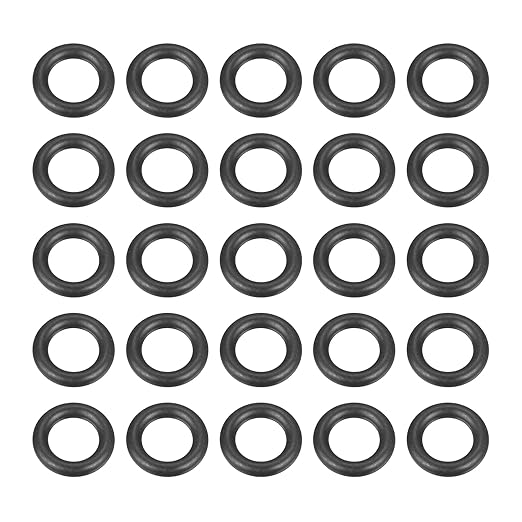 HARFINGTON 50pcs Nitrile Rubber O-Rings 13mm OD 8.2mm ID 2.4mm Width Metric Buna-N NBR Sealing Gasket Plumbing Sealing Repair O Rings for Car Auto Vehicle Repair Faucet Air Gas