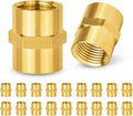 20-PCs HeSun Brass Pipe Fitting, 1/2" NPT Female x 1/2" NPT Female Hex Pipe Adapter