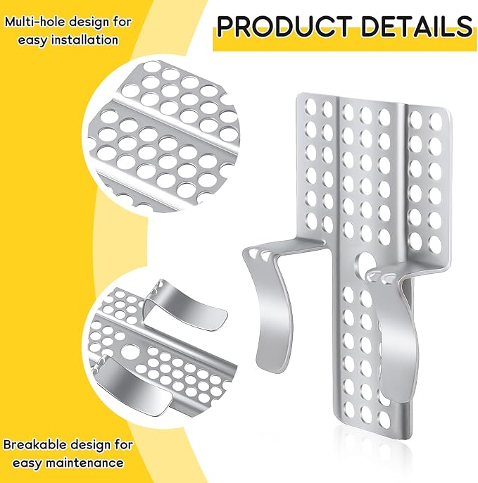 12pcs Drywall Repair Clips, Stainless Steel Wall Patch Clips with 24 Screws, Fits 1/2" Panels, for Damaged Walls Repairing