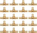 WMAXPFIT(20 Pack) 1/2 Inch PEX Tee F1807, LF Brass crimp fitting for PEX-b pipe
