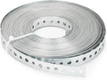 Galvanized 3/4-Inch X 100-Feet Metal Strapping with Holes 24-Gauge Metal Pipe Hanger Strap for Plumbing, HVAC and Duct Support