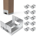 10 PCS 4x4 Post Anchor Base Adjustable Wood Post Brackets, Metal Post Base Holder for Concrete for Deck Patio/Gazebo/Pergola,Adjustable Galvanized Post Bracket
