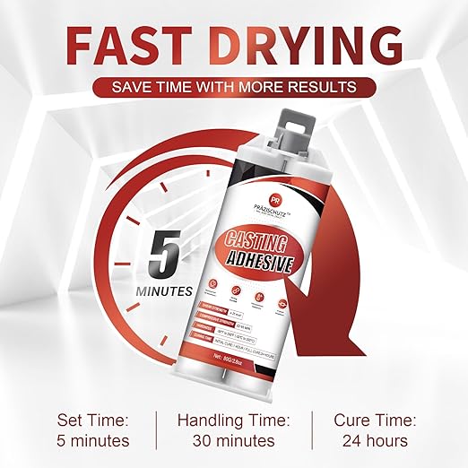 Heavy Duty Metal Repair Epoxy - Casting Adhesive & Filler for Aluminum, Steel, Iron, Plastic, Ceramic. Industrial Strength, Waterproof, Fixes Cracks & Sand Holes. (80g/2.8oz)