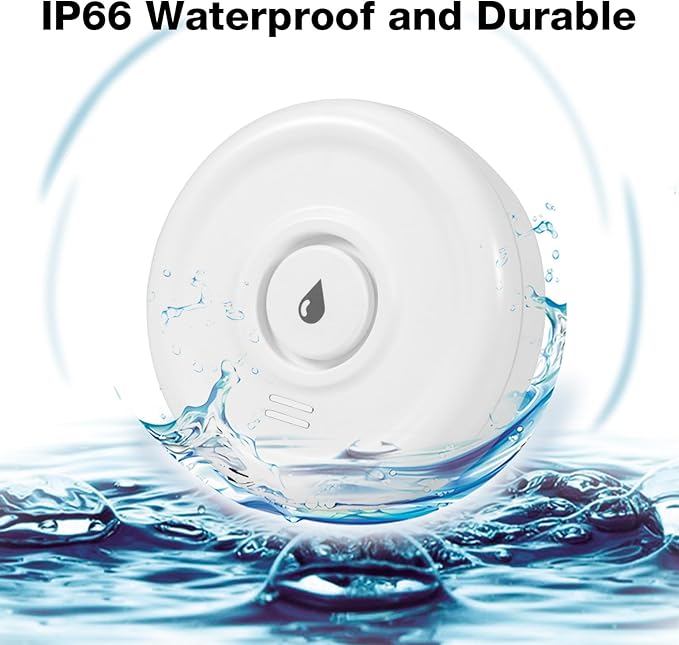 5 Pack WiFi Water Leak Sensor, 100 dB Water Alarm Leak Detector, for Home, Basement, Bathroom, Kitchen(5 Pack)