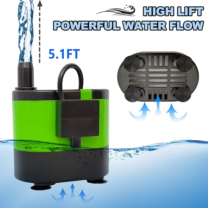 Automaitc Condensate Pump With Level Sensor Small Sump Pump For HVAC Air Conditioner Dehumidifier Swamp Cooler Evaporative Air Cooler 5.1FT Drain Lift Hegiht