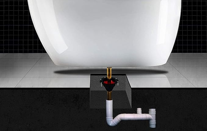 Freestanding Bathtub Rough-in Kit With Brass Tail Pipe and PVC Adapter Compatible with All Freestanding Bathtubs and Standard Bathtubs