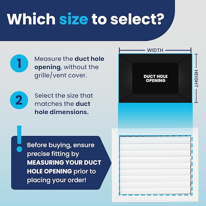 10x12 Inch (Duct Opening) Aluminum 1-Way Air Flow Vent – HVAC Vent Cover for Wall or Ceiling – Quiet HVAC Wall Register with Multi-Shutter Damper – Adjustable Curved Blade - Plastic Seal for Tight Fit