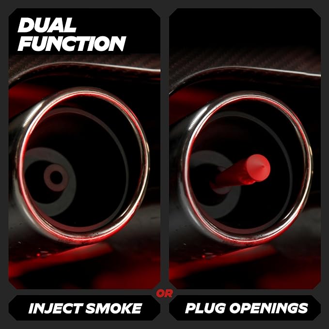 AutoLine Pro Premium Cone and Plugs 2-in-1 Adapters | for Automotive Smoke Machine Leak Testing | Cone & Cap Plugs Function | CarbonNitrile™ | Patented Design.