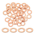 uxcell 75Pcs M8 Flat Washer Copper Washer Sealing Rings, 8mm ID 14mm OD 1mm Thickness Copper Crush Washers Metric Sealing Gasket for Plumbing Machinery Automotive