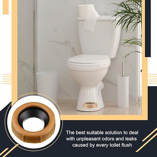 Marsui 60 Pcs Toilet Wax Ring Kit Include Retainer Washers and Thick Flange Closet Bolts Bolt Cap Fits 3" and 4" Waste Lines for Toilet Gas Odor Watertight Sealing(Upgraded Version,1.57 Inch)