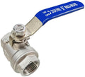 1/2 Inch Ball Valve, Premium 304 Stainless Steel Full Port Forged NPT Ball Valve for Water Oil and Gas with Long Handle Shut Off Switch, 1000 WOG (1, FNPT x FNPT 1/2")