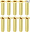 uxcell 10Pcs Fit for 3mm(1/8") Tube ID Brass Compression Fitting, Insert Tube Support Compression Sleeve Fitting, Sleeve Ferrules for Water Oil Air Pipe