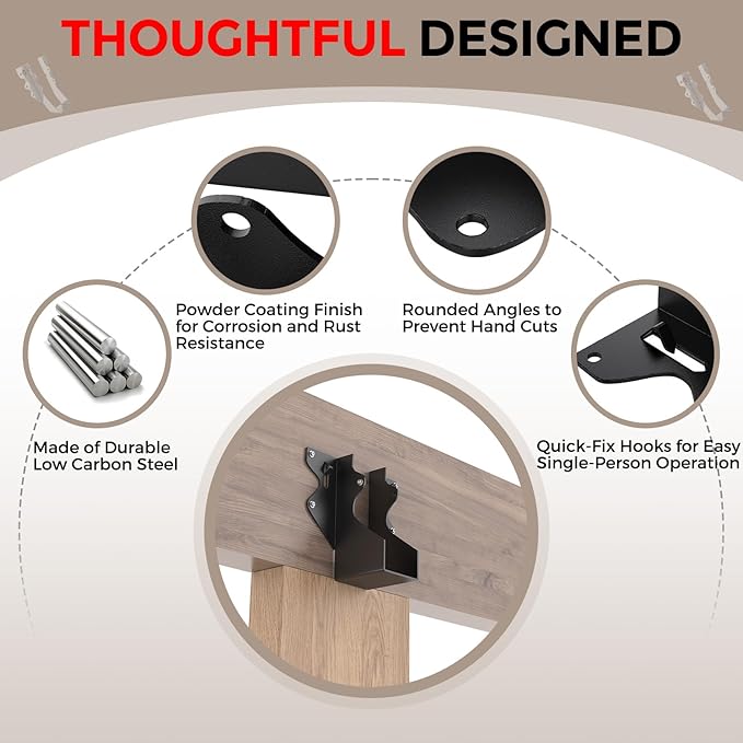20Pcs Black 2x4 Joist Hangers for Wood,18 Gauge Metal Face Mount Joist Hanger,Lu24 Joist Hangers Powder Coating,Hurricane Ties for Rafter,Rafter Brackets 2x4 for Deck,Floor,Roof Overhang,Ceiling Joist