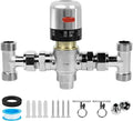 WASSERMANN Adjustable Temperature Sensor Valve for Instant Hot Water Recirculating System，304 Stainless Steel Bypass Sensor Valve Replacement for the Plastic
