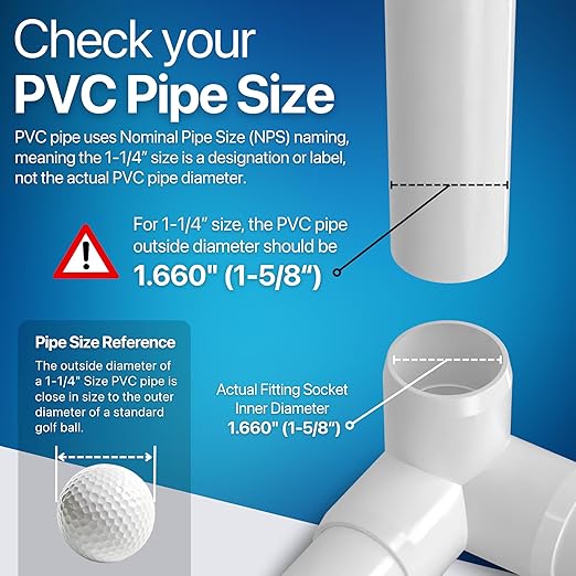 FORMUFIT 1-1/4" 3-Way Elbow Furniture Grade PVC Fitting in White, Made in USA, UV-Resistant, Impact-Proof, 1.660" Actual Socket Diameter (Pack of 4)
