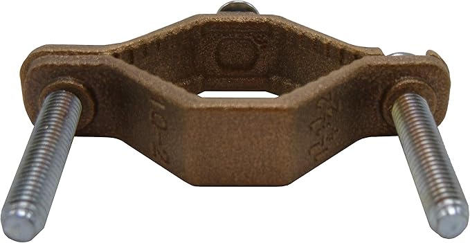 COREX 1-1/4" to 2" Bronze Water Pipe Ground Clamp - High Conductivity Grounding Clamp Conduit Fitting