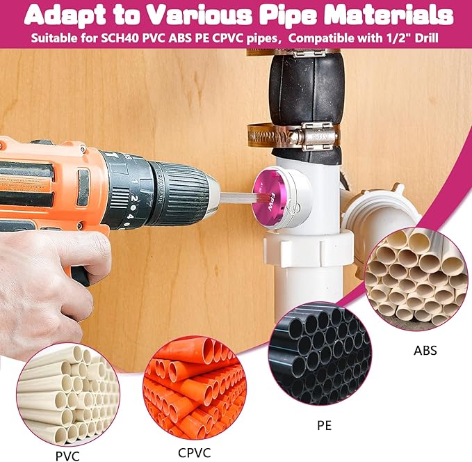 Original Design Patent Triple Inserts 4 Inch PVC Pipe Reamer, PVC Fitting Saver, Pipe Tools for Schedule 40