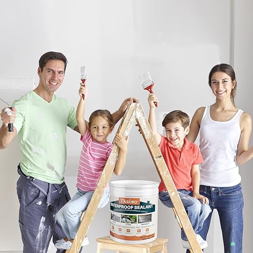 Waterproof Sealant White, 5 Gallon - Large Capacity Polyurethane Waterproof Coating for Huge Area Fix Leaks & Cracks, Roofs,Pools,Warehouses,Garages,Basements, Indoor & Outdoor Sealant Coating
