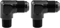EVIL ENERGY 8AN to 3/8" NPT Male 90 Degree Fitting Adapter Aluminum 2PCS