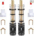 Enhon 2 Pack Dual Seal Cartridge Replacement Compatible with Moen 1225 1225B, One Handle Lavatory and Bathroom Faucet Cartridge Fits Single Handle Faucet/Showers, Brass