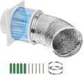 Magnetic Dryer Vent coupling-Quick Connection and Disconnection,Dryer Vent Hose Magnetic Connector Kit,Strong Magnetic Self-connection Easy to Clean Quick Connector with 4 inch Hose