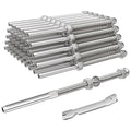BLIKA 40 Pack 6" Long 1/8" Swage Threaded Stud Tension End Fitting Terminal for Deck Cable Railing Hand T316 Stainless Steel, for 4x4, 2x2 Wood Metal Post